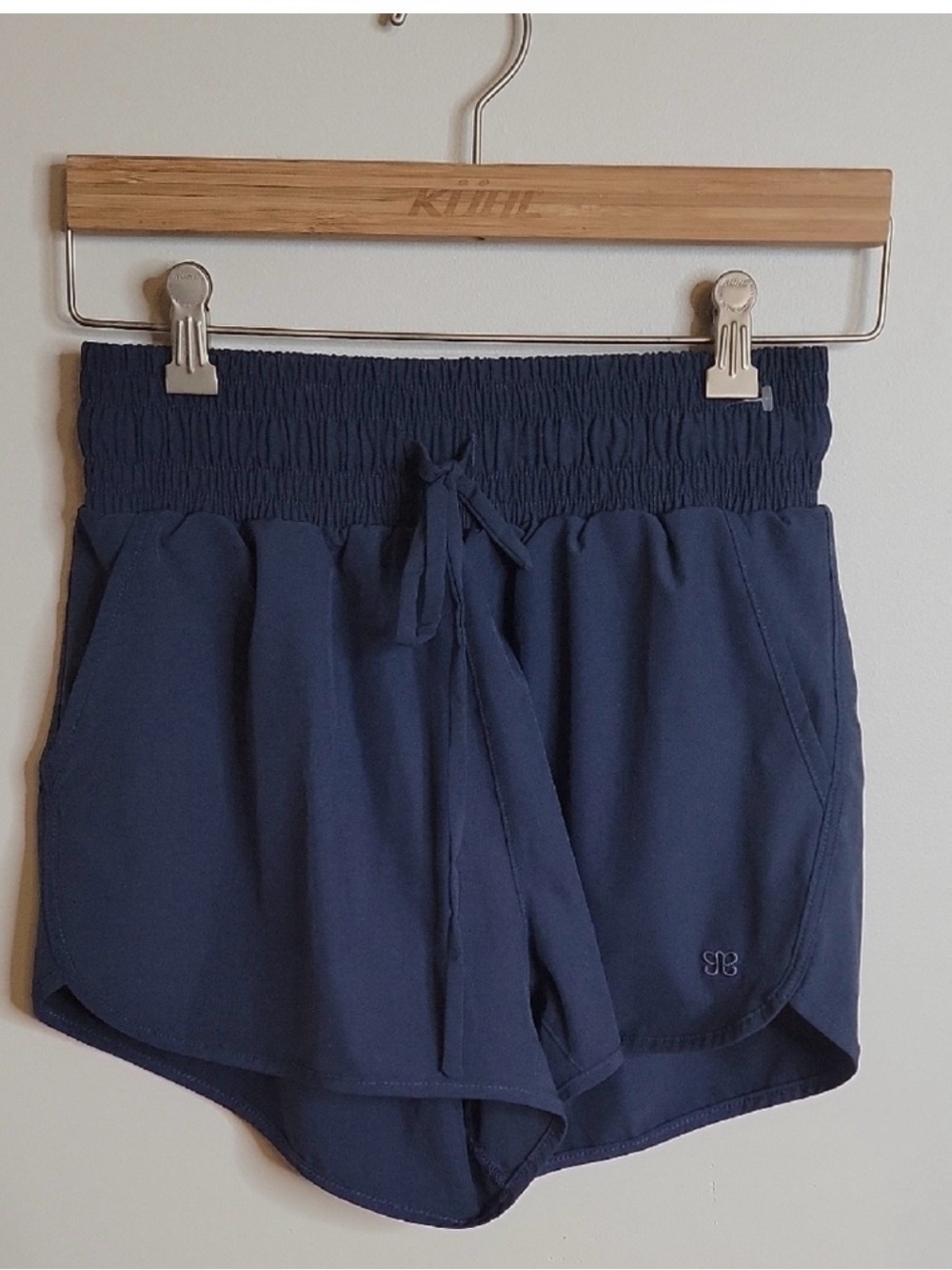 Albion Fit Blue Athletic Shorts Sprinter Highwaisted Style- MEDIUM